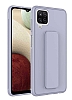 Eiroo Qstand Samsung Galaxy A12 / M12 Gri Silikon Klf
