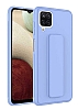 Eiroo Qstand Samsung Galaxy A12 / M12 Lila Silikon Klf