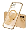 Eiroo Gbox iPhone 11 Macsafe zellikli Kamera Korumal Gold Silikon Klf