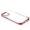 Eiroo Radiant iPhone 12 Mini 5.4 in Lacivert Kenarl effaf Silikon Klf - Resim: 1