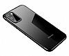Eiroo Radiant Samsung Galaxy A41 Siyah Kenarl effaf Silikon Klf