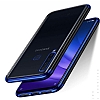 Eiroo Radiant Samsung Galaxy A9 2018 Lacivert Kenarl effaf Rubber Klf - Resim: 2