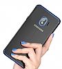 Eiroo Radiant Samsung Galaxy J4 Gold Kenarl effaf Silikon Klf - Resim 1