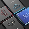 Eiroo Radiant Samsung Galaxy Note 9 Mavi Kenarl effaf Rubber Klf - Resim: 2