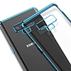 Eiroo Radiant Samsung Galaxy Note 9 Lacivert Kenarl effaf Silikon Klf - Resim: 2