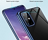 Eiroo Radiant Samsung Galaxy S20 Silver Kenarl effaf Silikon Klf - Resim 3
