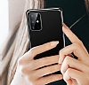 Eiroo Radiant Samsung Galaxy S20 Gold Kenarl effaf Silikon Klf - Resim 5
