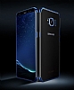 Eiroo Radiant Samsung Galaxy S7 Edge Silver Kenarl effaf Rubber Klf - Resim 2