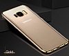 Eiroo Radiant Samsung Galaxy S8 Gold Kenarl effaf Rubber Klf - Resim 1
