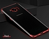 Eiroo Radiant Samsung Galaxy S8 Plus Krmz Kenarl effaf Rubber Klf - Resim 1