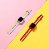 Eiroo Rainbow Apple Watch 4 / Watch 5 Lacivert-Beyaz Silikon Kordon 44mm - Resim 3