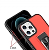 Eiroo Raptor iPhone 12 Mini 5.4 in Krmz Silikon Klf - Resim: 4