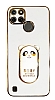 Eiroo Realme C21Y Baby Panda Standl Beyaz Silikon Klf