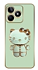 Eiroo Kitty Realme C53 Standl Kamera Korumal Yeil Silikon Klf