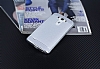 LG G3 Diki zli Silver Silikon Klf - Resim 5