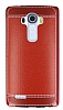 LG G4 Dikiş İzli Kırmızı Silikon Kılıf