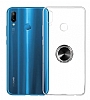 Eiroo Ring Crystal Huawei P Smart 2019 Siyah Yzkl Silikon Klf
