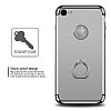 Eiroo Ring Fit iPhone 7 Selfie Yzkl Dark Silver Rubber Klf - Resim 3
