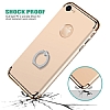 Eiroo Ring Fit iPhone SE / 5 / 5S Selfie Yzkl Siyah Rubber Klf - Resim 2