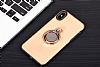 Eiroo Ring Flug iPhone X / XS Selfie Yzkl Gold Rubber Klf - Resim 6