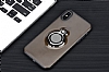Eiroo Ring Flug iPhone X / XS Selfie Yzkl Siyah Rubber Klf - Resim 7