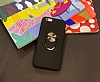 Eiroo Ring Fold iPhone 7 Plus / 8 Plus Standl Ultra Koruma Siyah Klf - Resim 1