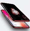 Eiroo Ring Laser iPhone 7 Plus / 8 Plus Selfie Yzkl Siyah Silikon Klf - Resim 5