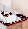 Eiroo Ring Laser iPhone SE 2020 Selfie Yzkl Krmz Silikon Klf - Resim: 2