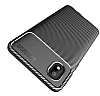 Eiroo Rugged Carbon Samsung Galaxy A01 Core Lacivert Silikon Klf - Resim: 5
