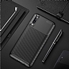 Eiroo Rugged Carbon Huawei P Smart S Siyah Silikon Klf - Resim: 3