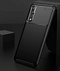 Eiroo Rugged Carbon Huawei P20 Pro Kahverengi Silikon Klf - Resim: 3