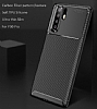 Eiroo Rugged Carbon Huawei P30 Pro Siyah Silikon Klf - Resim 2