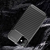 Eiroo Rugged Carbon iPhone 11 Pro Max Siyah Silikon Klf - Resim: 7