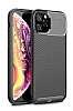 Eiroo Rugged Carbon iPhone 11 Siyah Silikon Klf