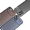 Eiroo Rugged Carbon iPhone 12 / iPhone 12 Pro 6.1 in Kahverengi Silikon Klf - Resim 5