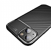 Eiroo Rugged Carbon iPhone 13 Kahverengi Silikon Klf - Resim: 2
