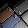 Eiroo Rugged Carbon iPhone 14 Lacivert Silikon Klf - Resim: 7