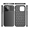 Eiroo Rugged Carbon iPhone 14 Pro Max Siyah Silikon Klf - Resim: 8