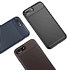 Eiroo Rugged Carbon iPhone 7 Plus / 8 Plus Kahverengi Silikon Klf - Resim 2