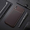 Eiroo Rugged Carbon iPhone XR Siyah Silikon Klf - Resim: 1