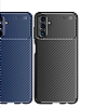 Eiroo Rugged Carbon Samsung Galaxy A04s Lacivert Silikon Klf - Resim 1