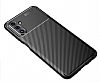 Eiroo Rugged Carbon Samsung Galaxy A04s Siyah Silikon Klf - Resim: 3