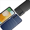 Eiroo Rugged Carbon Samsung Galaxy A04s Lacivert Silikon Klf - Resim 2