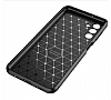 Eiroo Rugged Carbon Samsung Galaxy A04s Siyah Silikon Klf - Resim 5