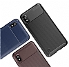 Eiroo Rugged Carbon Samsung Galaxy A10 Lacivert Silikon Klf - Resim: 4