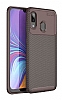 Eiroo Rugged Carbon Samsung Galaxy A10S Kahverengi Silikon Klf