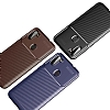 Eiroo Rugged Carbon Samsung Galaxy A11 Kahverengi Silikon Klf - Resim: 3