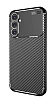 Eiroo Rugged Carbon Samsung Galaxy A15 Siyah Silikon Klf - Resim: 2
