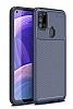 Eiroo Rugged Carbon Samsung Galaxy A21s Lacivert Silikon Klf