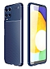 Eiroo Rugged Carbon Samsung Galaxy A22 Lacivert Silikon Klf